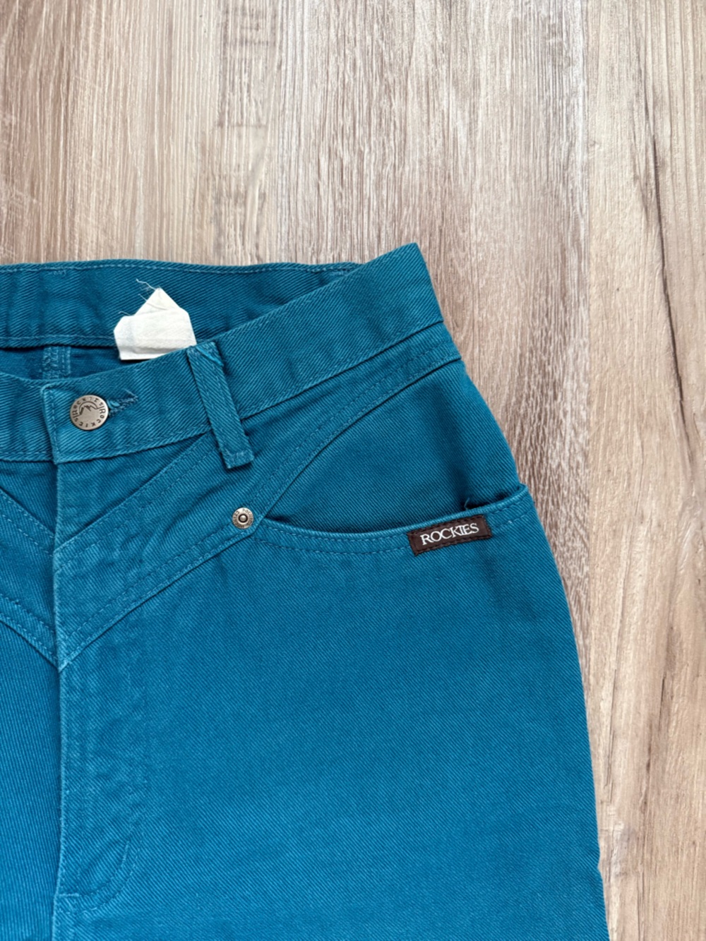 Vintage Rockies Teal Jeans - Picture 2 of 5